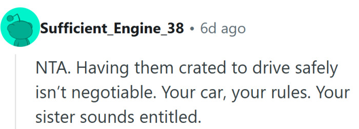 A rare Thanksgiving miracle: someone actually enforcing boundaries before the trip even starts.
