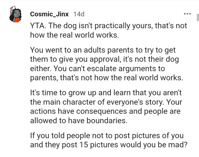 That is not how the real world works