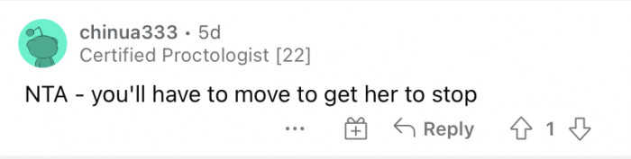 "You'll have to move."