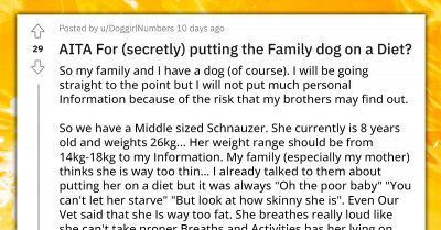 Redditor Secretly Puts Their Family's Overweight Dog On A Diet After She Started Having Health Issues