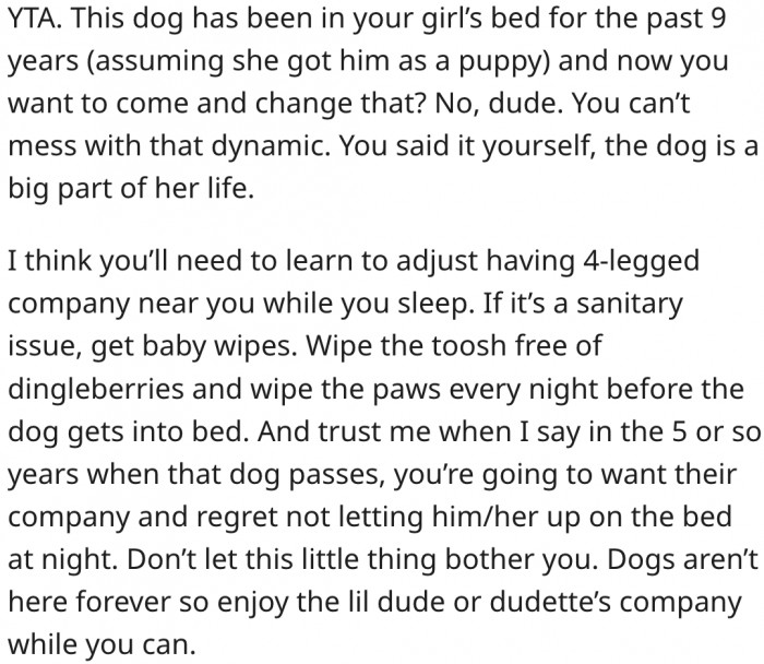 8. The dog won't be around forever.