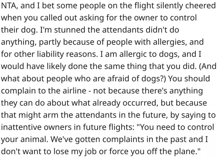 7. There's a likelihood that some people were happy when he told the dog's owner to control their dog.