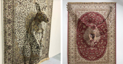 23 Sculptures Where Wild Animals Seem to Escape From Persian Carpets