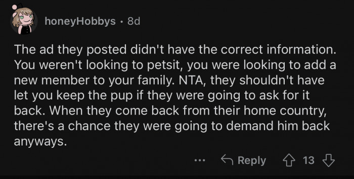 The family should have been clearer from the beginning.