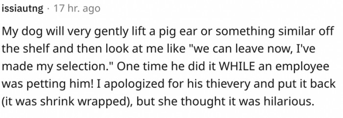 I apologized for his thievery and put it back