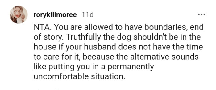 You are allowed to have your own boundaries