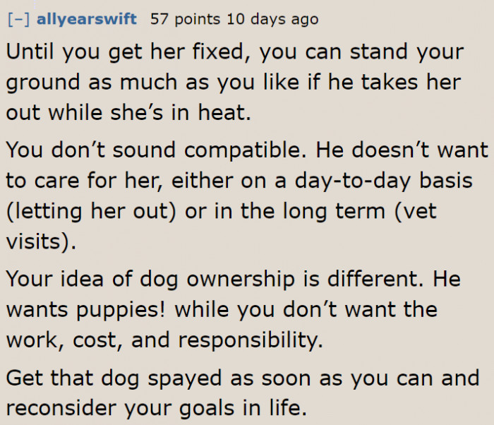 This User Suggests Thinking About Her Life with This Guy.