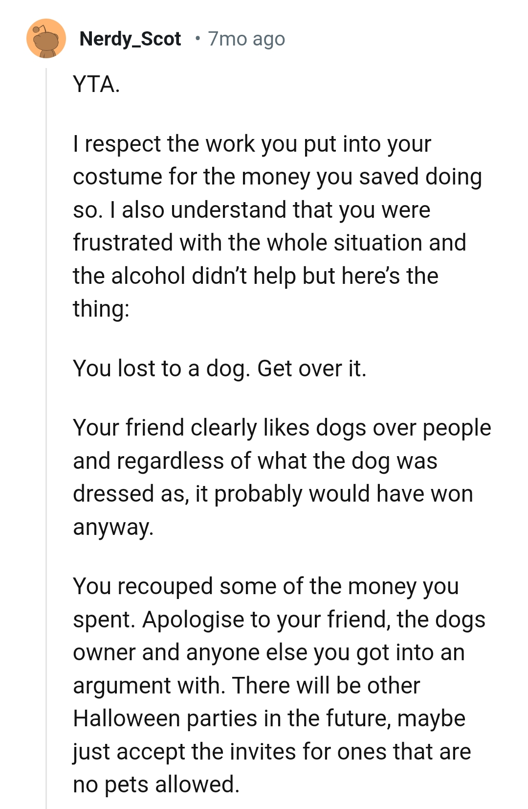 OP's friend clearly prefers dogs over people