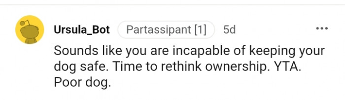 8. The OP should reconsider ownership