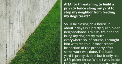K9 Trainer Wants To Build A High Fence Around His Yard To Stop The Neighbor From Feeding His Dog