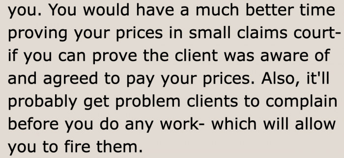 If a problem occurs, all parties can refer to the document to determine whose claim is right.
