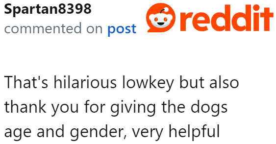 A user noticed something else: The OP being detailed with the description about her dog.