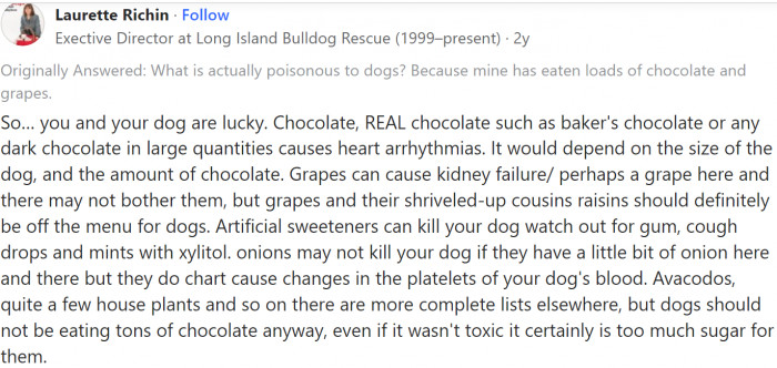 Even if other chocolate ingredients weren't harmful, the sugar is.