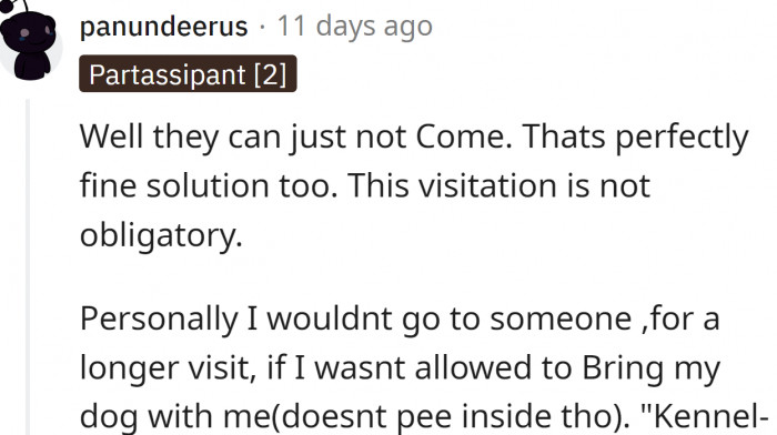 This visit is not obligatory