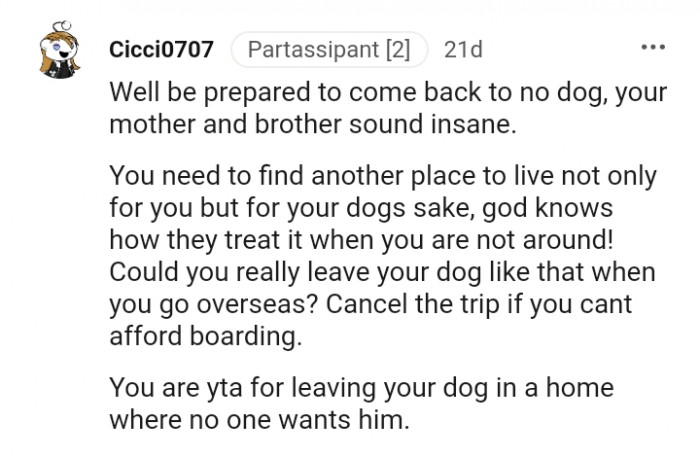 You need to find another place to live