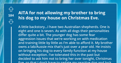 Brother Abuses Sister's Dogs After She Tells Him Not To Bring His Dog Over On Christmas Eve