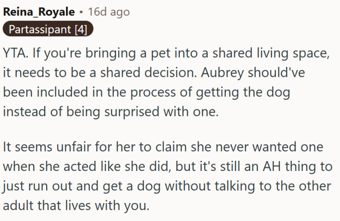 "It needs to be a shared decision"