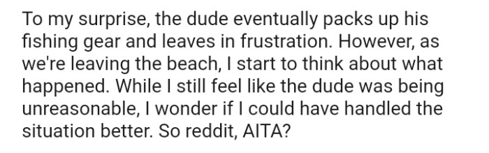 The Final Part Where the Dude Eventually Leaves the Beach