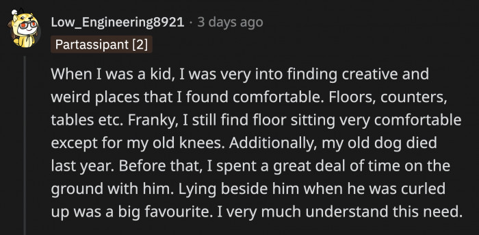 It brings comfort and a lot of reassurance for their son...