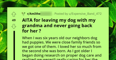 Woman Criticized For Leaving Dog With Grandparents, Claims It Was For Its Benefit