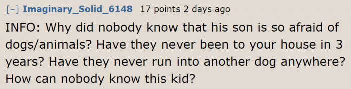 A Redditor wanted more info before making the judgment.