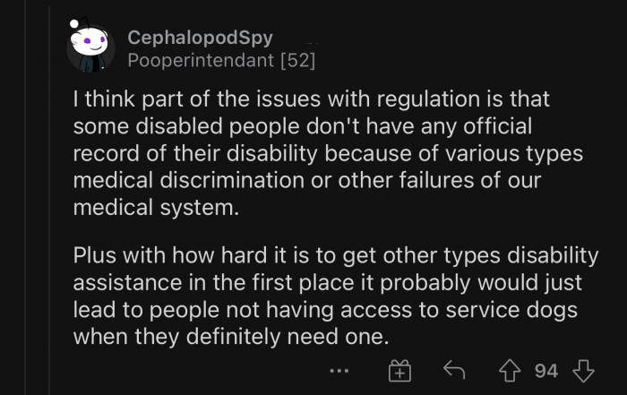Some disabled people don't have official records because of medical discrimination.