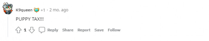 There's a puppy tax?