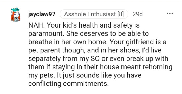 She deserves to be able to breathe in her own home