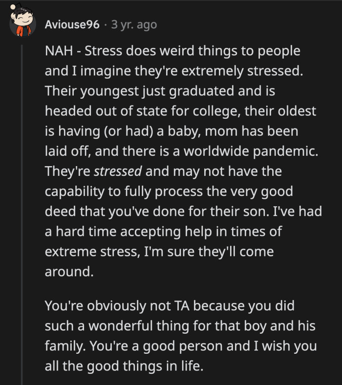 But their reasons for being upset didn't have anything to do with their discomfort over receiving