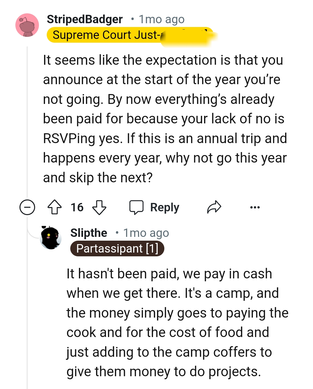 And the comments from other Redditors roll in...