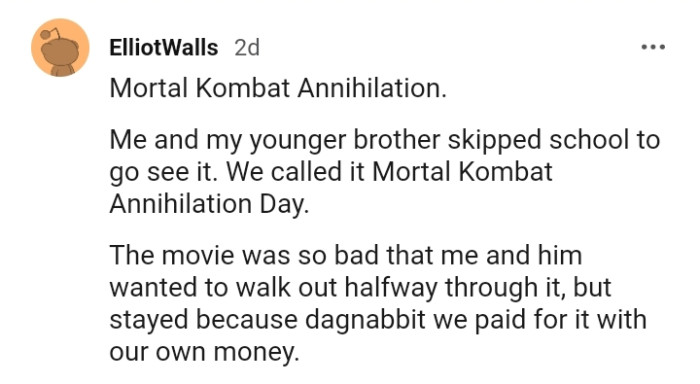 24. The Mortal Combat Annihilation movie