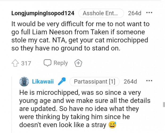 Getting the cat microchipped