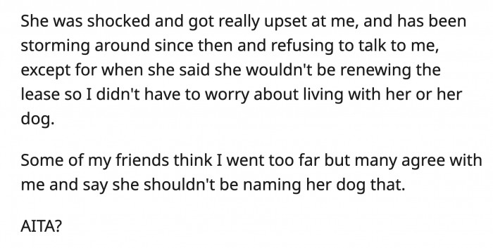 She won't be renewing her lease...