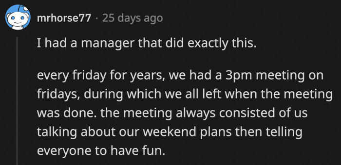 ...unless it's to announce good news or an excuse to do nothing