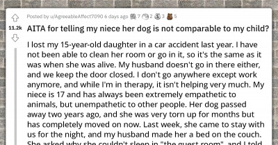 Grieving Mother Lashes Out On Her Niece For Comparing Her Late Daughter To A Dog