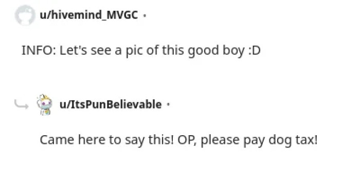 More people are asking for dog tax.