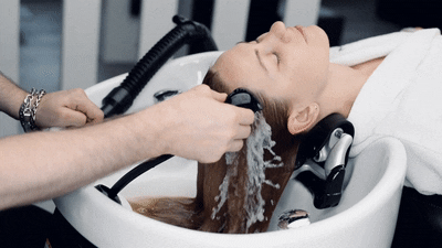 8. Rinsing your hair