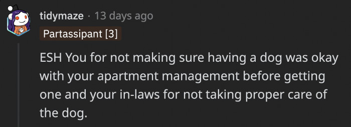 Now for the ESH votes, who think OP and the in-laws were both at fault