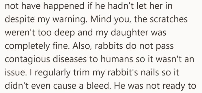 She tries to slow the moment down, explaining that what looked alarming was not medically serious.