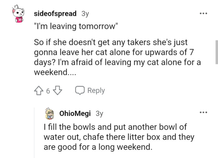 This Redditor Is Afraid of Leaving Their Cat Alone