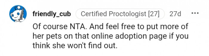 Feel free to put more of her pets online