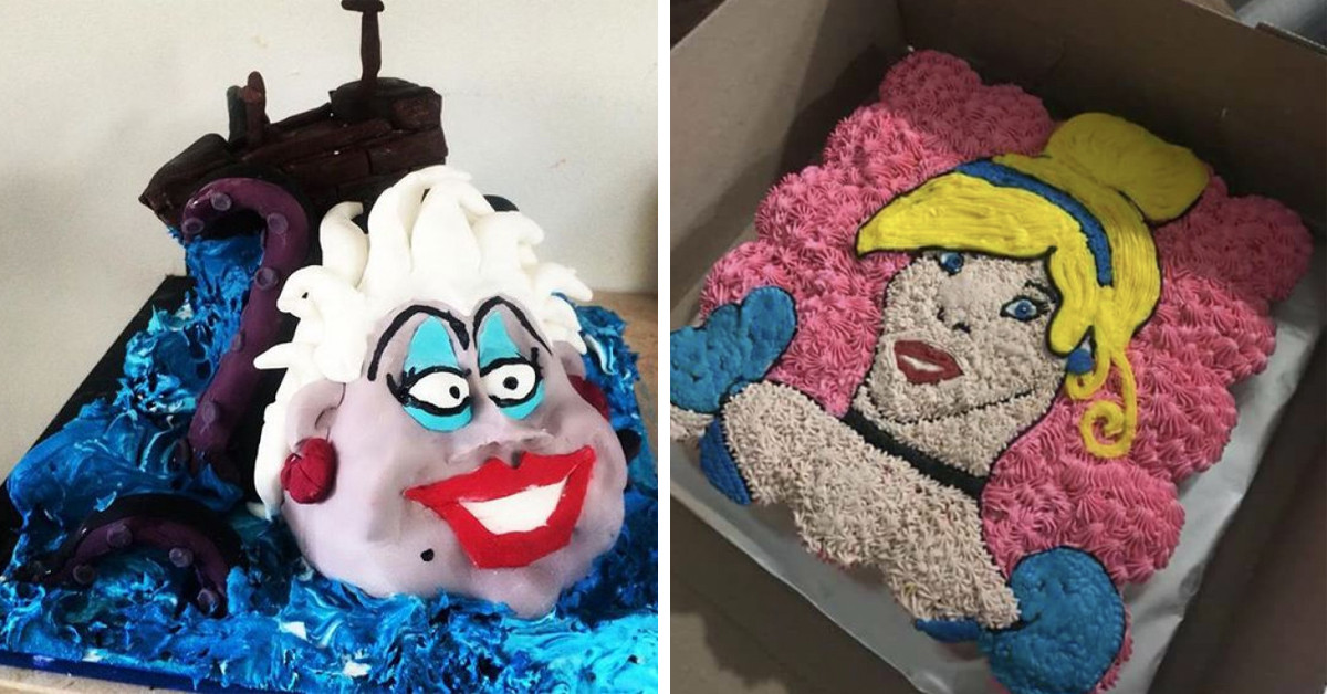 26 Pictures Of The Most Hilarious Disney-Themed Cake Fails That Will Have You In Stitches