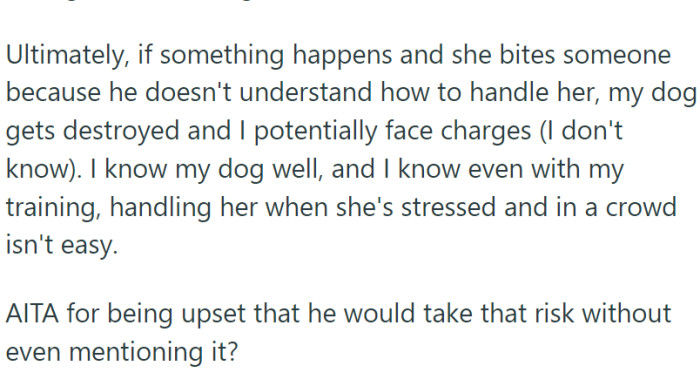 OP's trust was shattered when she received a video from him showing the dog in his car as he was heading to a distant party.