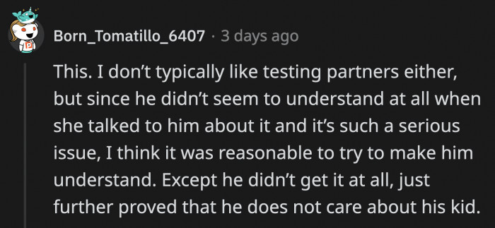 OP needed to drive her point home because Hank made no effort to understand why she was so upset