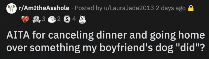 Michael explained that his dog behaved like that with some people and OP shouldn't really be offended by an animal's behavior