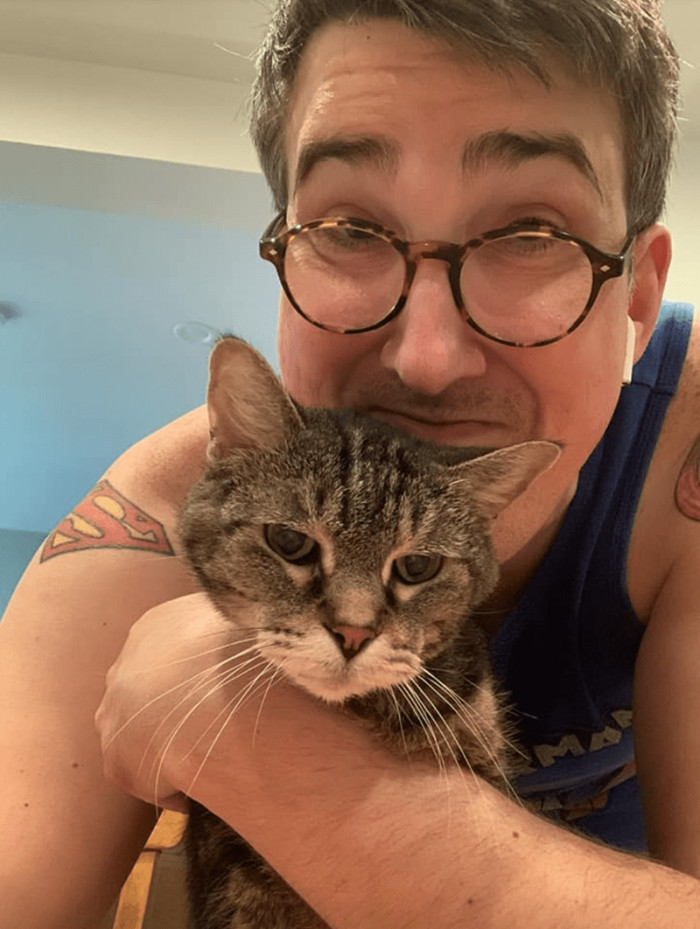 3. "I wish. My cat is a supermodel."