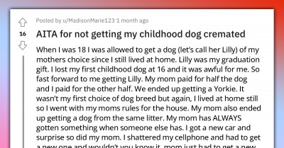 Lady’s Refusal To Have Her Childhood Dog Cremated Causes Family Issues