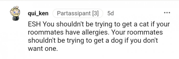 Your roommates should not be trying to get a dog