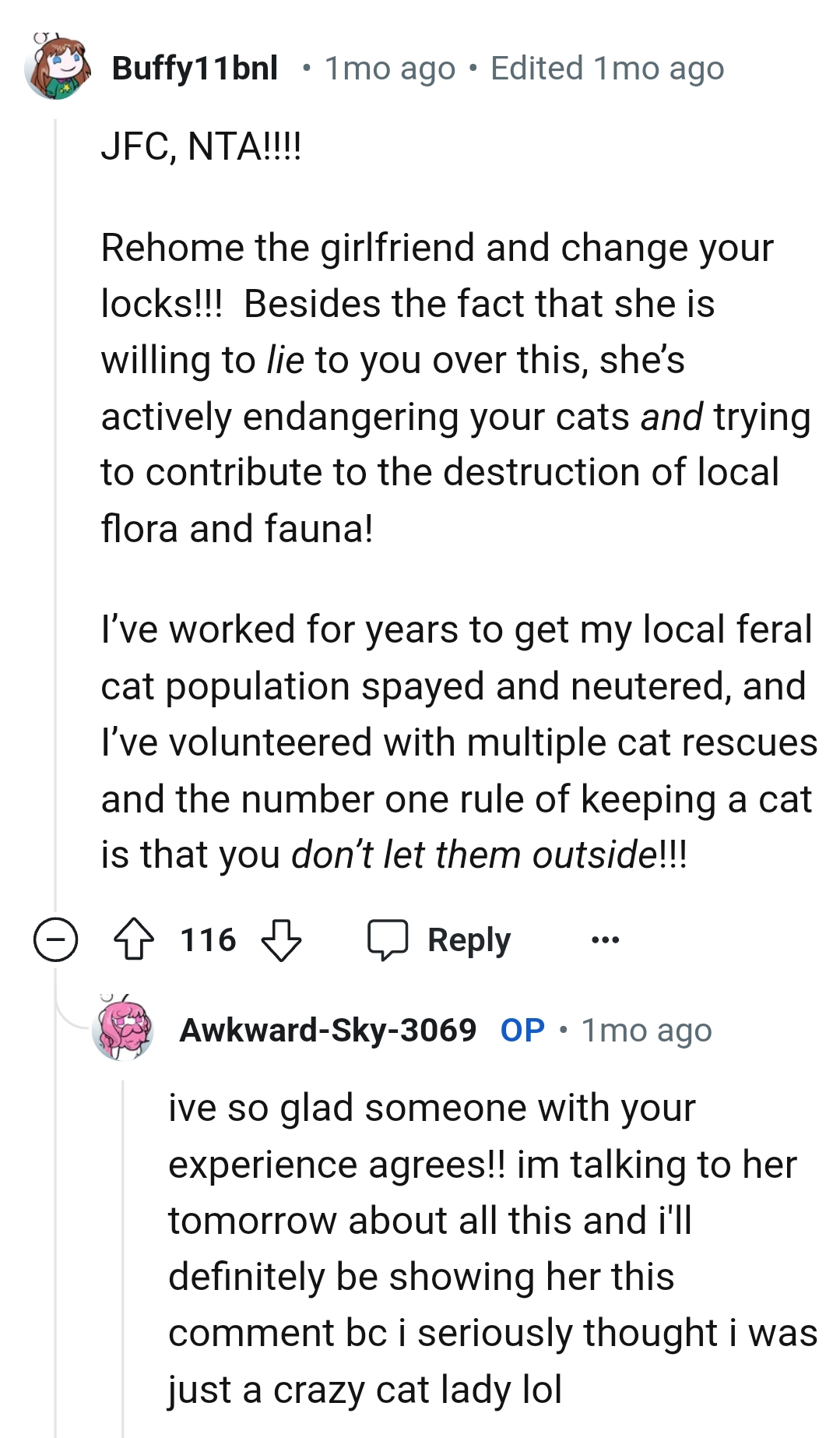 Lying to the OP