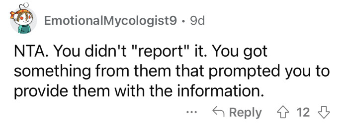 Their conversation led to the truth, and OP couldn't have prevented that.